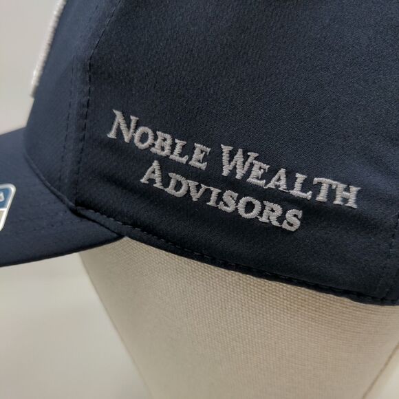 Ahead Men's Strapback Hat Blue Adjustable RHO Wealth Advisors Embroidered Logo - Picture 4 of 10